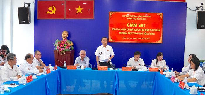  Đồng chí Huỳnh Thanh Nhân kết luận tại buổi giám sát. QUANG HUY 
