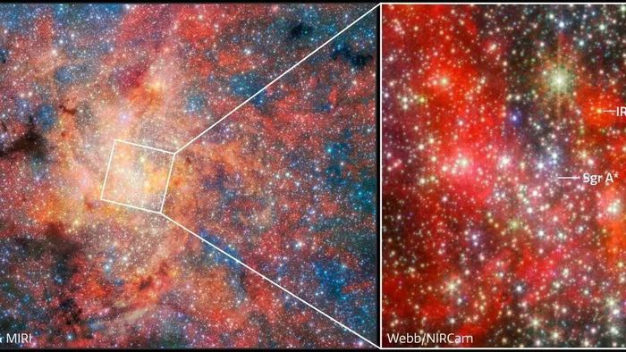 Vị trí của ngôi sao IRS 3 chỉ cách lỗ đen trung tâm dải Ngân hà Sagittarius A* chỉ 0,55 năm ánh sáng.