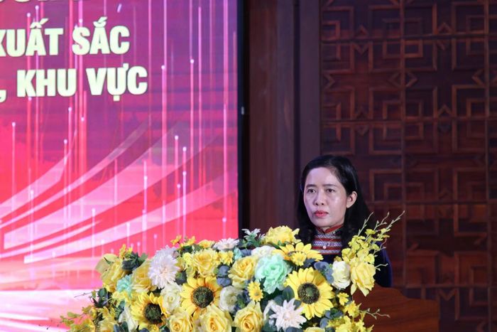 TS Lê Thị Thanh Xuân, Giám đốc Sở GD&ĐT phát biểu. (Ảnh: Thế Hùng)