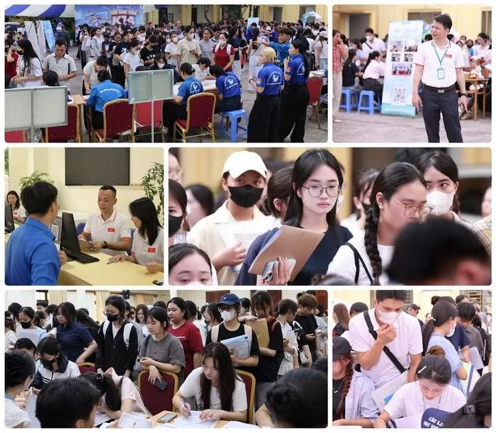Không khí nhập học tại Học viện Phụ nữ Việt Nam.