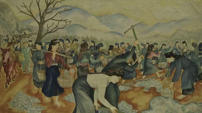 Việt Bắc (đắp đường) - Đào Đức - 1954.