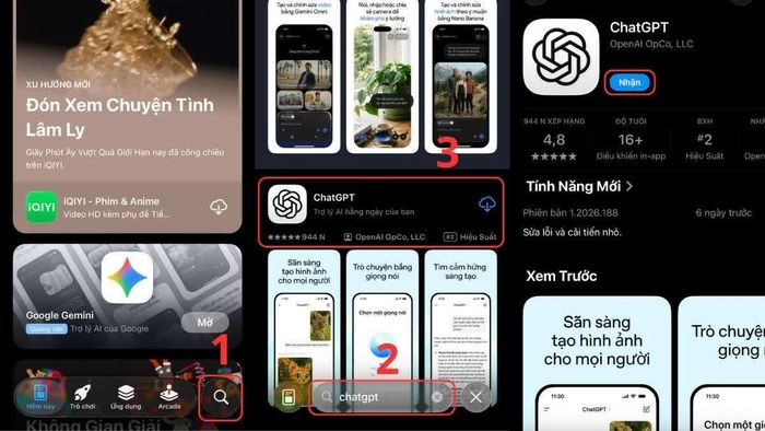 Các bước tải ChatGPT về iPhone đơn giản.