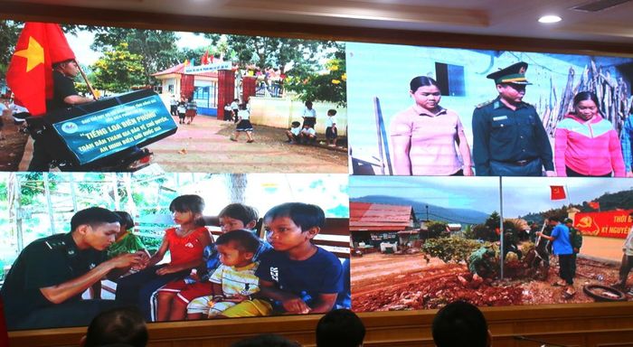 Video clip được trình chiếu tại buổi làm việc. Ảnh: TK