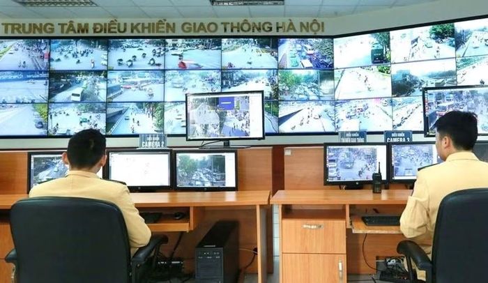 Hệ thống camera giám sát của phòng Cảnh sát giao thông Công an thành phố Hà Nội. Ảnh: VGP