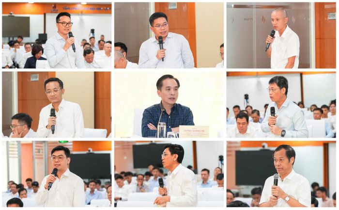Các thành viên HĐQT, Ban Tổng Giám đốc, Trưởng Ban Kiểm soát, Chủ tịch Công đoàn PV GAS phát biểu tại Hội nghị