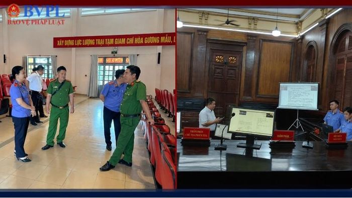  Kiểm tra công tác chuẩn bị tại điểm cầu thành phần Trại tạm giam Chí Hòa (cơ sở T30) và hệ thống phục vụ phiên tòa chuyển đổi số.