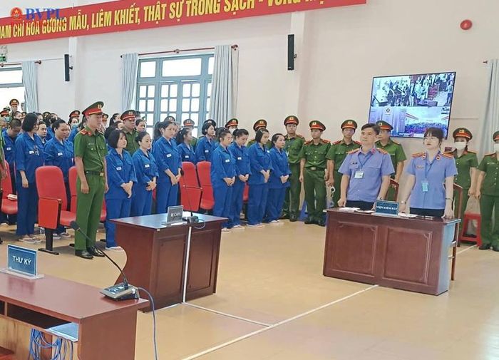 Kiểm sát viên tại điểm cầu Trại tạm giam Chí Hòa, cơ sở T30.