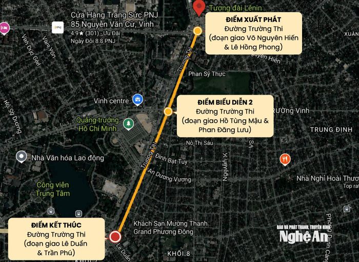 Tuyến đường diễn ra Lễ hội Carnival đường phố diễn ra vào chiều 18/8. Ảnh: Thành Duy