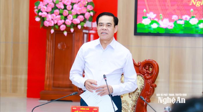 Chủ tịch UBND tỉnh Võ Trọng Hải phát biểu chỉ đạo tại hội nghị. Ảnh: Thành Duy