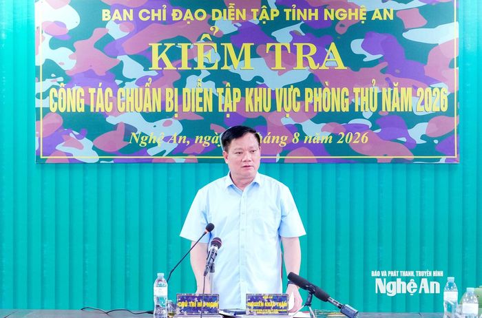 Đồng chí Nguyễn Khắc Thận - Ủy viên Trung ương Đảng, Bí thư Tỉnh ủy, Trưởng đoàn ĐBQH tỉnh, Trưởng ban Chỉ đạo phát biểu kết luận buổi kiểm tra. Ảnh: Phạm Bằng