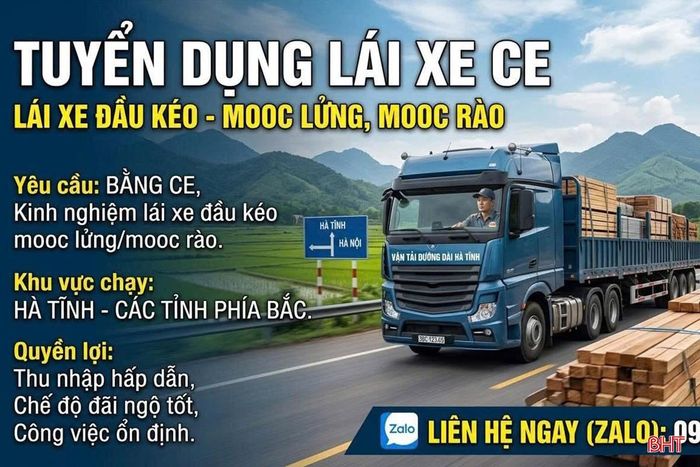 Nhiều đơn vị kinh doanh vận tải hàng hóa đăng tuyển lái xe hạng CE.