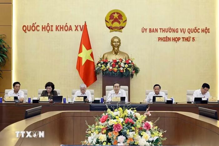 Chủ tịch Quốc hội Trần Thanh Mẫn phát biểu. (Ảnh: Doãn Tấn/TTXVN)
