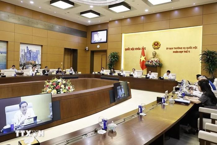 Chủ tịch Quốc hội Trần Thanh Mẫn phát biểu. (Ảnh: Doãn Tấn/TTXVN)