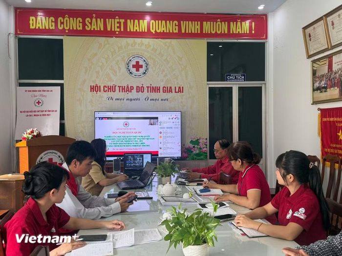 Điểm cầu trực tuyến ở tỉnh Gia Lai. (Ảnh: Ban Tổ chức)