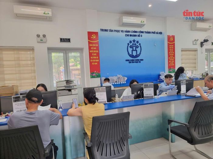 Một điểm dịch vụ hành chính công tại phường Ba Đình, Hà Nội.