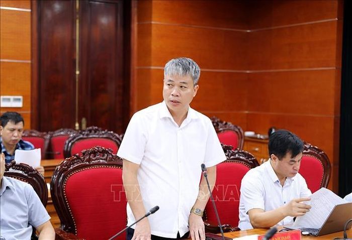 Đại diện Sở Nông nghiệp và Môi trường tỉnh Phú Thọ phát biểu tại hội nghị.