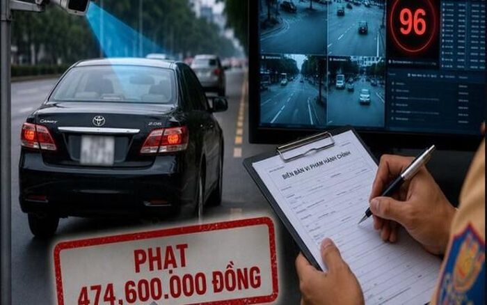 96 lần vi phạm giao thông được camera AI ghi nhận khiến chủ xe phải đối diện tổng số tiền phạt lên tới 474,6 triệu đồng.