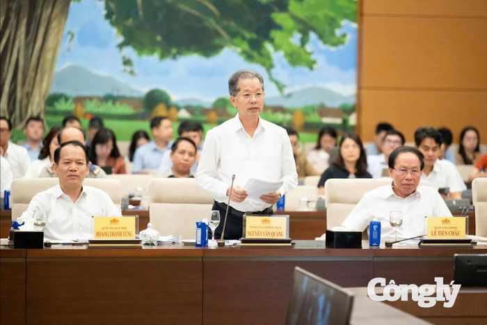 Chánh án Tòa án nhân dân tối cao Nguyễn Văn Quảng phát biểu