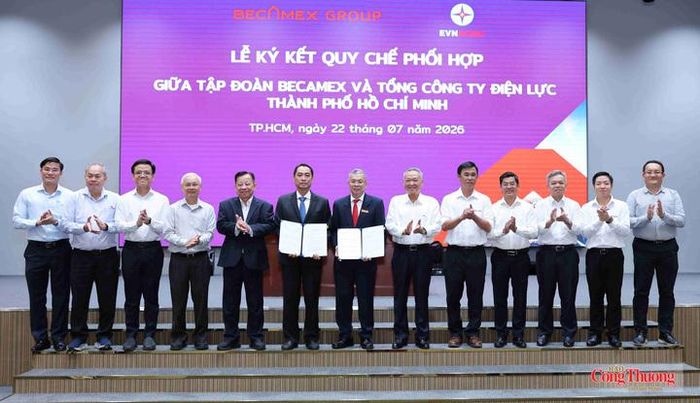 Tổng công ty Điện lực TP. Hồ Chí Minh (EVNHCMC) và Tập đoàn Đầu tư và Phát triển Công nghiệp - CTCP (Becamex Group) ký kết Quy chế phối hợp trong công tác quy hoạch, đầu tư phát triển lưới điện.