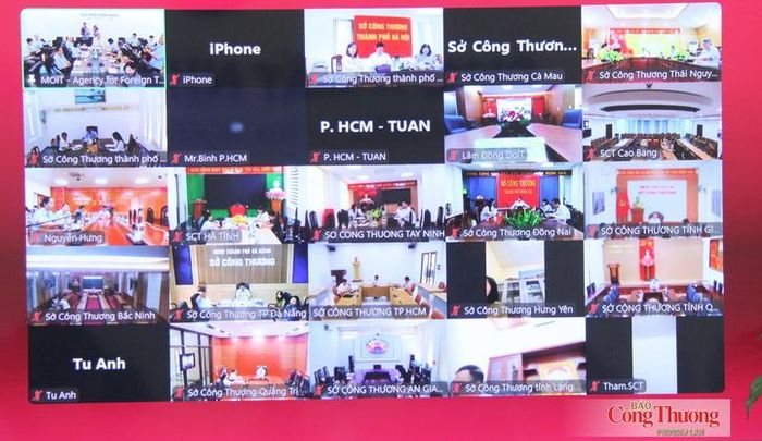 Cuộc họp được tổ chức trực tuyến với các địa phương.