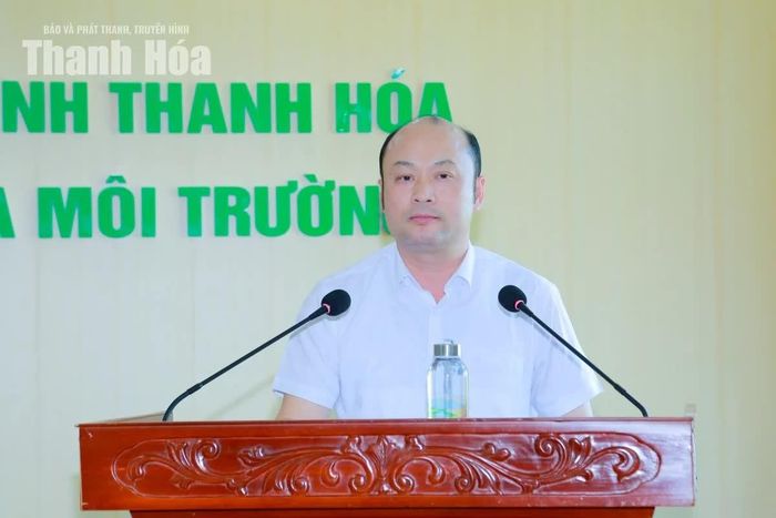 Phó Chủ tịch UBND tỉnh Cao Văn Cường phát biểu tại hội nghị.
