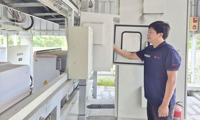 Khu vận hành điện mặt trời tại Công ty trách nhiệm hữu hạn Srithai.