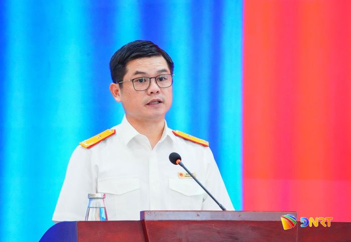 Phó Cục trưởng Cục Thuế Vũ Chí Hùng phát biểu tại hội nghị. Ảnh: TÂM ĐAN