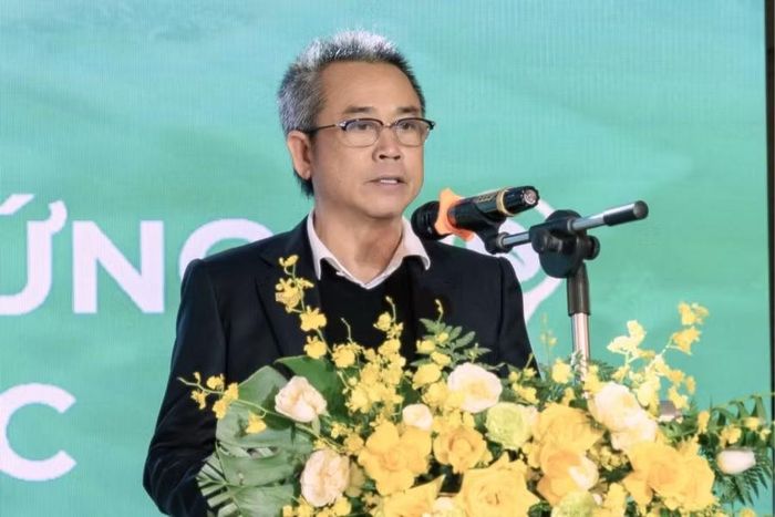  Ông Thái Như Hiệp - Chủ tịch Hội đồng Thành viên kiêm Tổng Giám đốc Công ty TNHH Vĩnh Hiệp, Phó Chủ tịch Hiệp hội Cà phê - Ca cao Việt Nam phát biểu tại hội thảo. Ảnh: H.D 