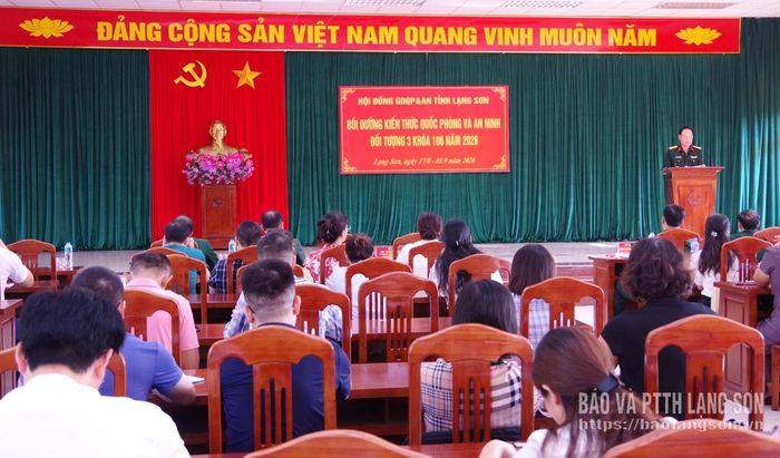 Toàn cảnh khai mạc lớp bồi dưỡng kiến thức QP-AN cho đối tượng 3, khoá 106