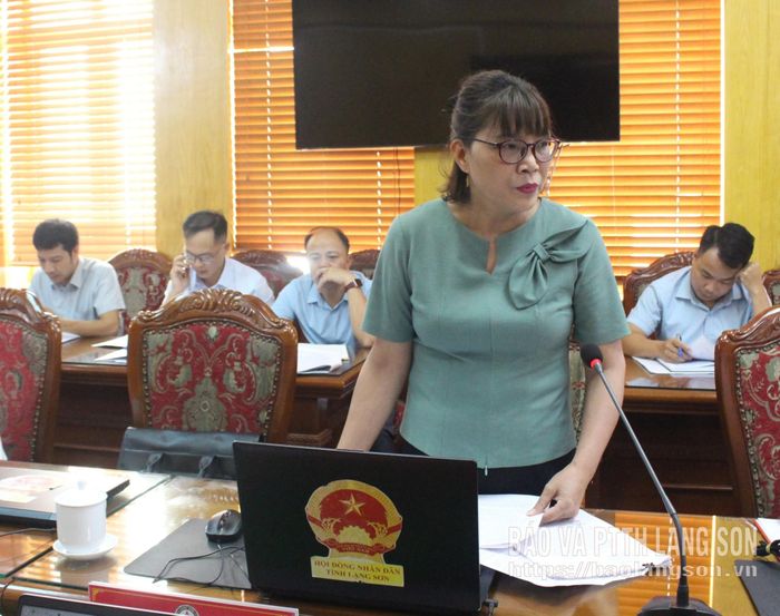 Lãnh đạo Sở Tài chính phát biểu thảo luận tại buổi họp