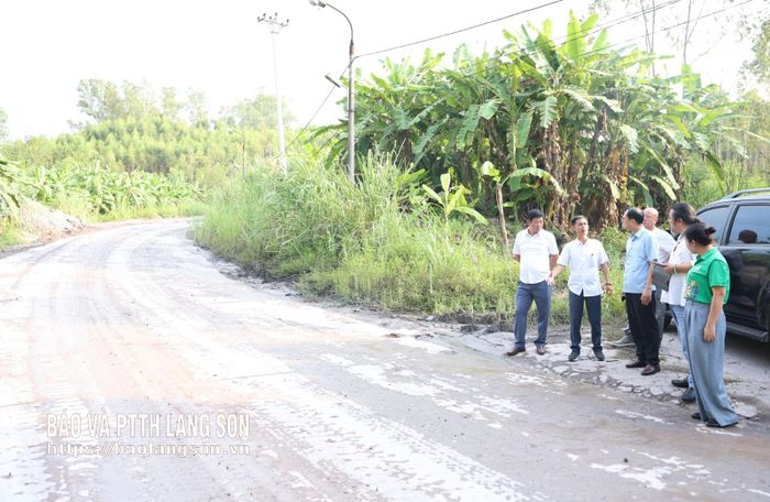 Đoàn khảo sát kiểm tra hiện trạng tại một số khu vực dự kiến hình thành không gian trưng bày mẫu vật địa chất ngoài trời
