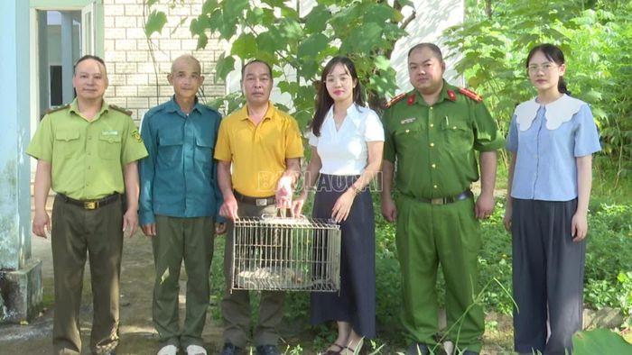 Bàn giao cá thể kỳ đà cho Trung tâm Du lịch và Bảo tồn sinh vật Hoàng Liên.
