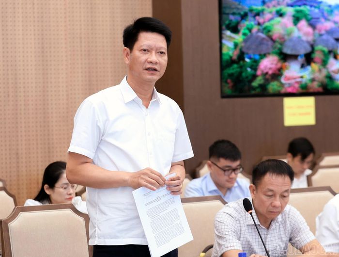 Các đồng chí Thường trực Tỉnh ủy phát biểu tại buổi làm việc.