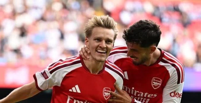 Arsenal là ứng cử viên hàng đầu cho ngôi vương Ngoại hạng Anh. Ảnh: Getty.