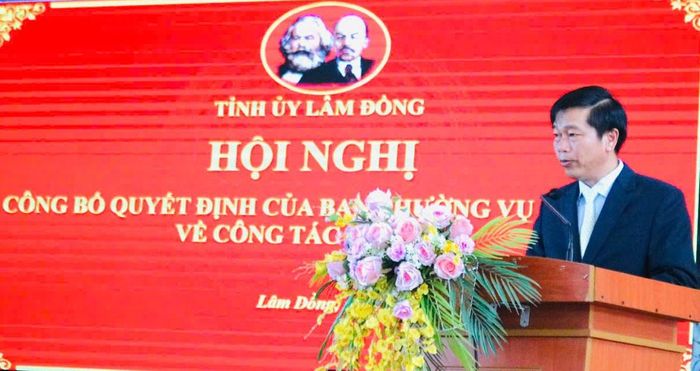 Đồng chí Huỳnh Minh Hải phát biểu nhận nhiệm vụ