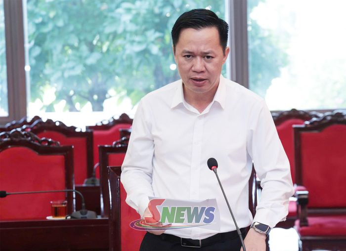 Lãnh đạo Sở Tài chính phát biểu tại cuộc làm việc.