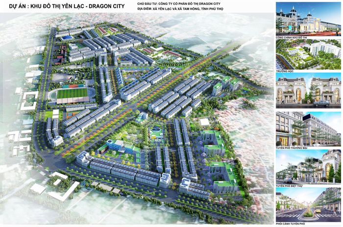 Dự án Yên Lạc - Dragon City được đầu tư đồng bộ hiện đại.