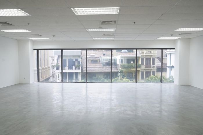 Mặt bằng văn phòng hoàn thiện, sẵn sàng bàn giao cho khách thuê.