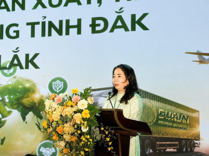 Phó Giám đốc Sở Nông nghiệp và Môi trường tỉnh Đắk Lắk Đặng Thị Thuỷ phát biểu