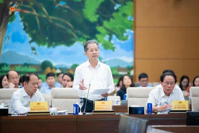 Chánh án Tòa án nhân dân tối cao Nguyễn Văn Quảng phát biểu