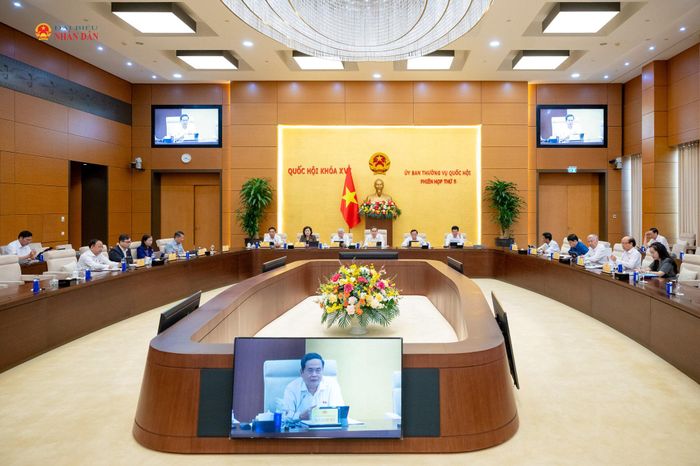 Chủ tịch Quốc hội Trần Thanh Mẫn phát biểu tại phiên họp. Ảnh: Phạm Thắng