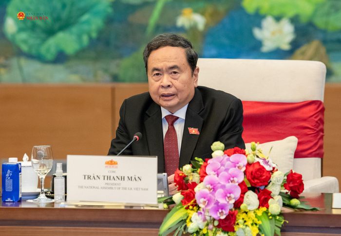 Chủ tịch Quốc hội Trần Thanh Mẫn phát biểu