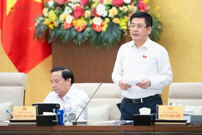 Phó Chủ tịch Quốc hội Nguyễn Hồng Diên phát biểu. Ảnh: Phạm Thắng