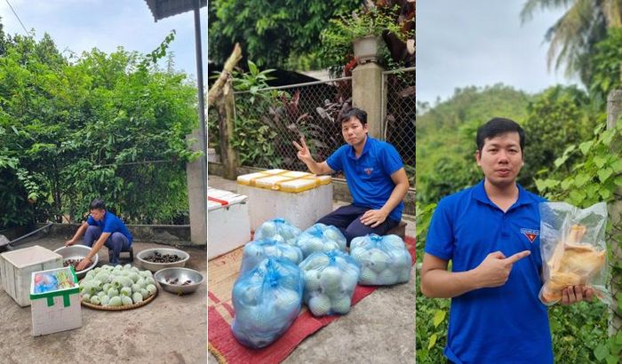 Nông sản tại quê nhà được Sơn thu hoạch, đóng hàng và mang xuống Hà Nội bán (Ảnh: NVCC)