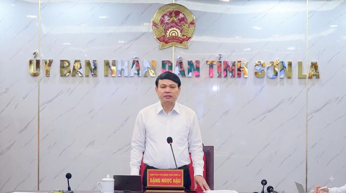 Phó Chủ tịch UBND tỉnh Sơn La Đặng Ngọc Hậu kết luận cuộc họp. Ảnh SNews