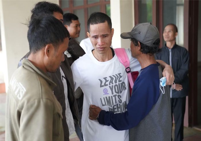 Niềm vui trong ngày đoàn tụ của gia đình anh Rưm.