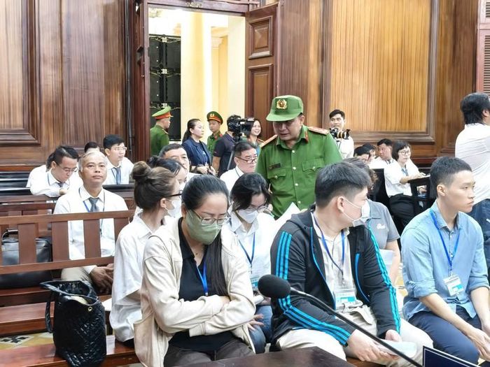 Các bị cáo tại phiên tòa. Ảnh: Thanh Dũng