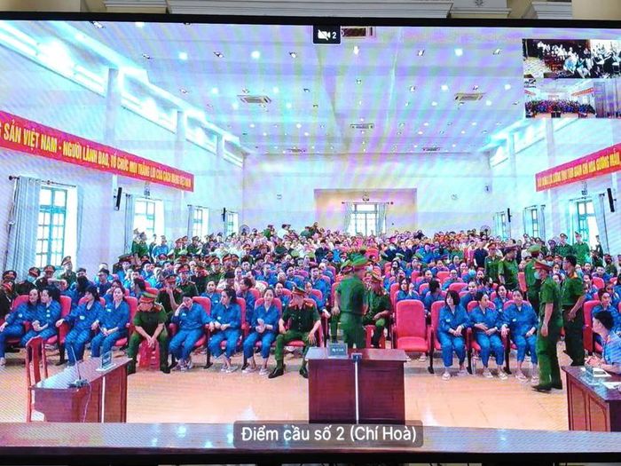 Điểm cầu thành phần được kết nối tới Trại tạm giam Chí Hòa (T30) - Công an Thành phố Hồ Chí Minh (xã Nhuận Đức). Ảnh: Thanh Dũng