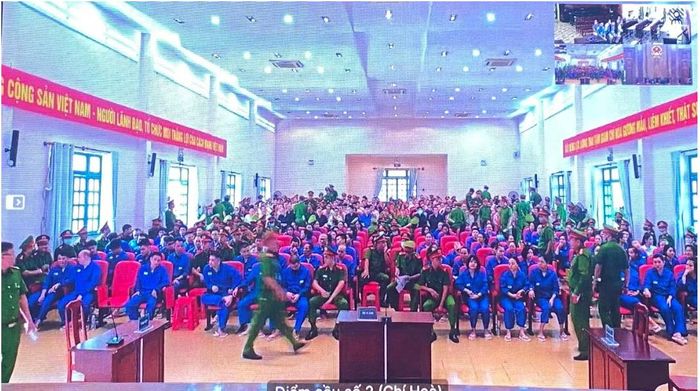 Điểm cầu tại T30. Ảnh chụp qua màn hình.