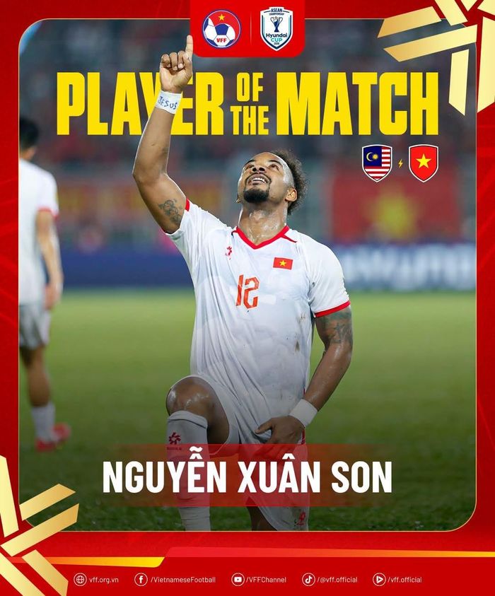 Xuân Son được bình chọn là Cầu thủ xuất sắc nhất trận đấu